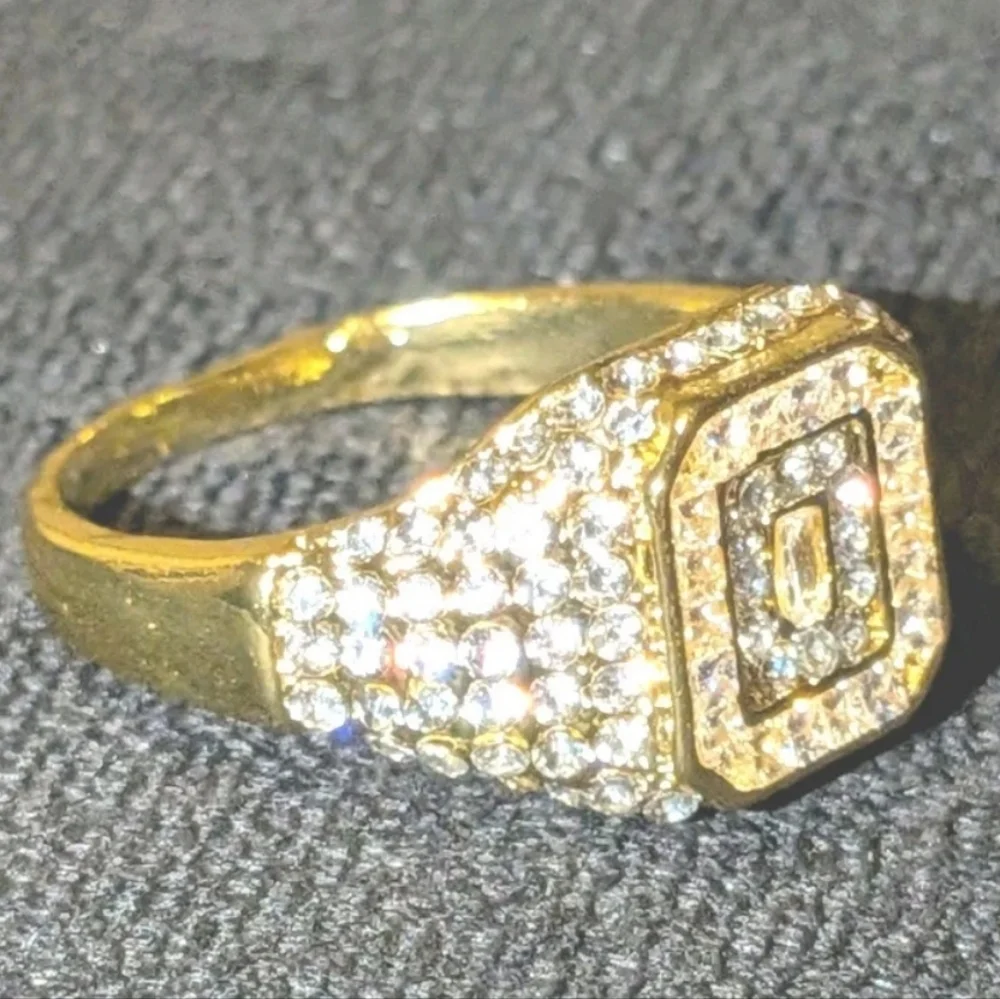Simulated Diamond Mens Engagement Wedding Band Ring 2Ct 14k Yellow Gold Plated